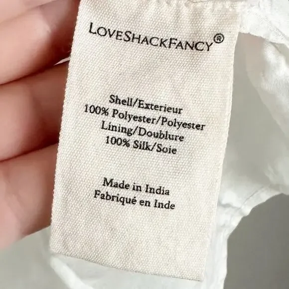 LoveShackFancy Faye Mini Dress 4 White NWT - Picture 8 of 11